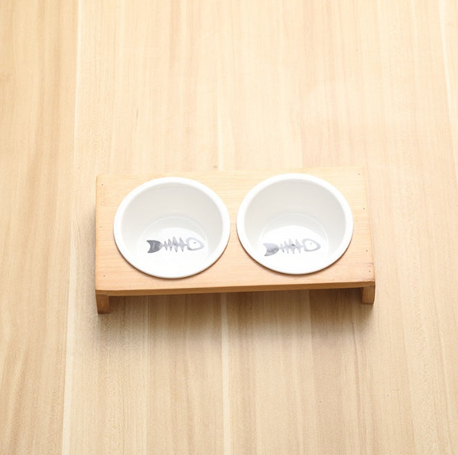 Elevated Ceramic Pet Feeding Station