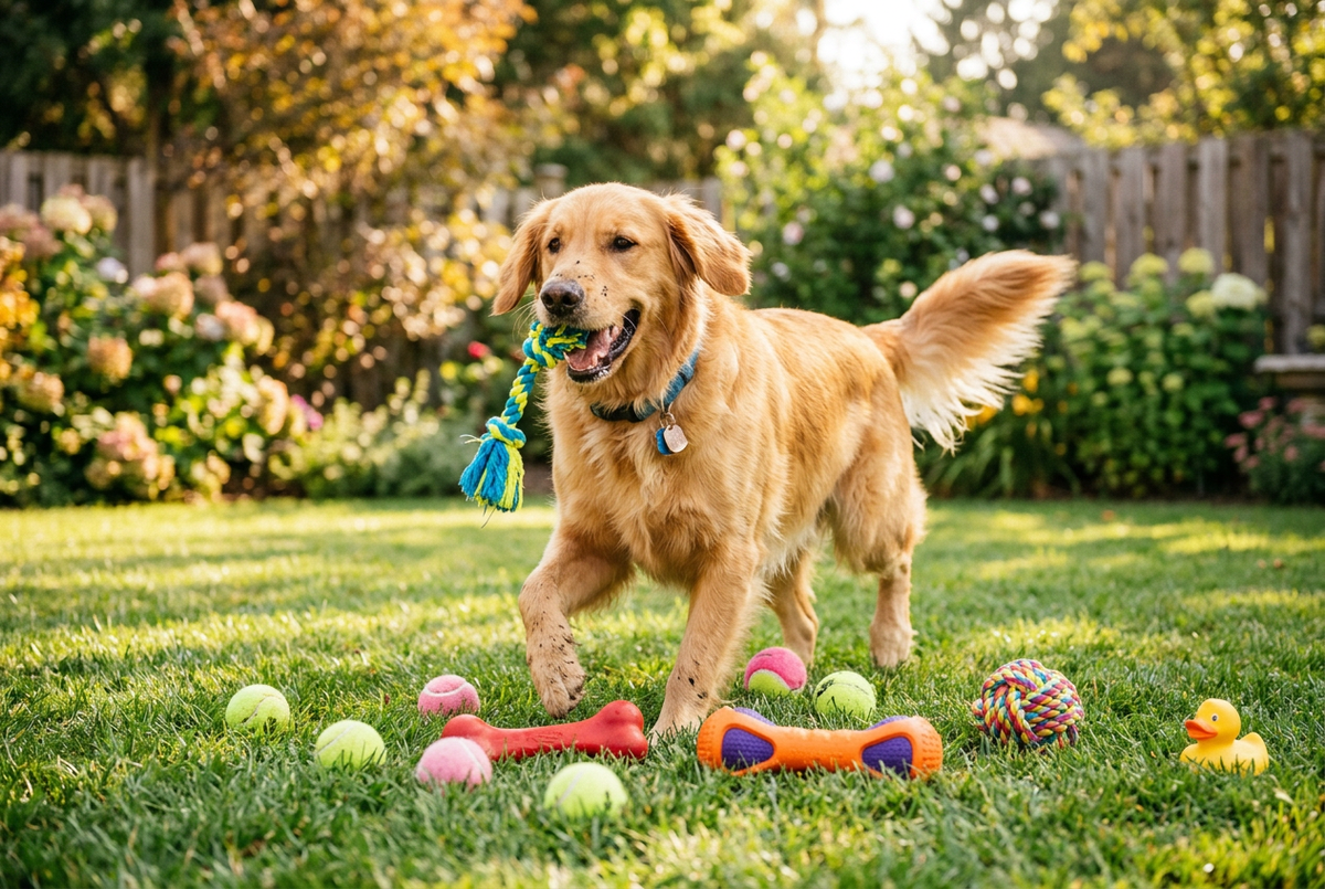 Happy Dog Playing