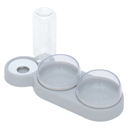 2-in-1 Pet Bowl with Water Fountain & Raised Stand
