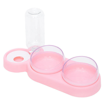 2-in-1 Pet Bowl with Water Fountain & Raised Stand