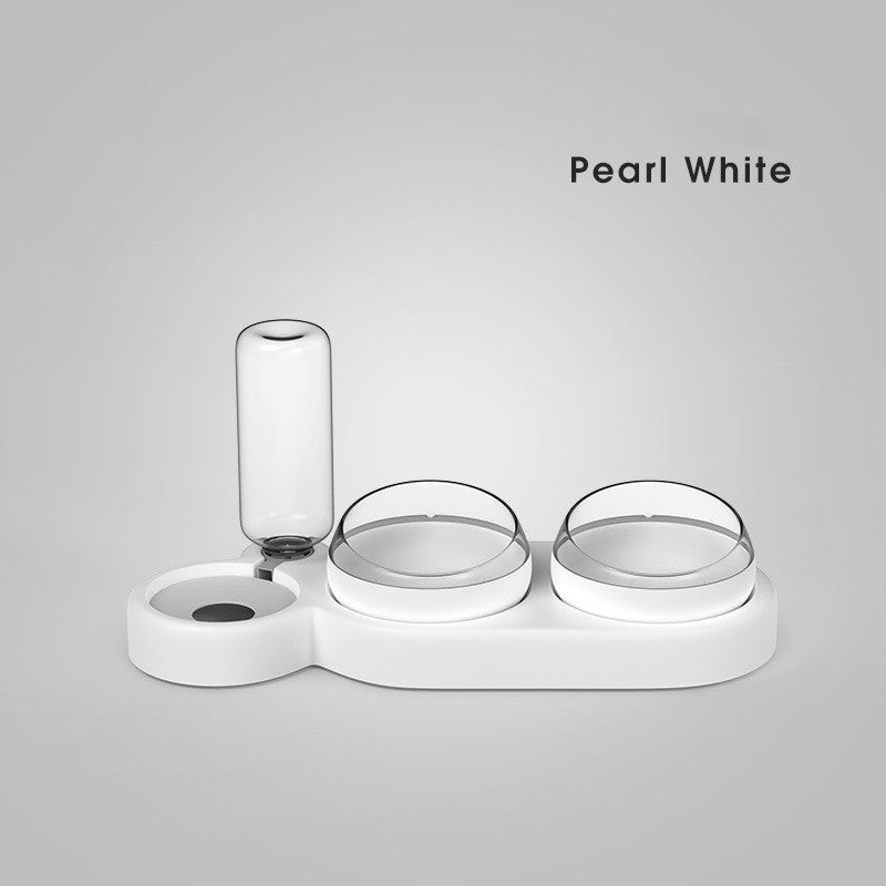 2-in-1 Pet Bowl with Water Fountain & Raised Stand