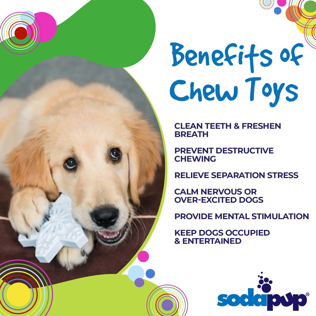 SodaPup Snowflake Nylon Dog Chew Toy for Aggressive Chewers