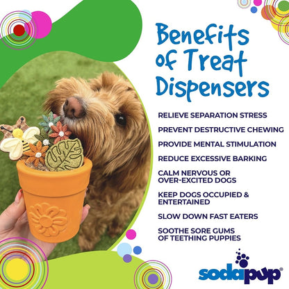 SodaPup Large Flower Pot eCup – Treat Dispensing Enrichment Toy
