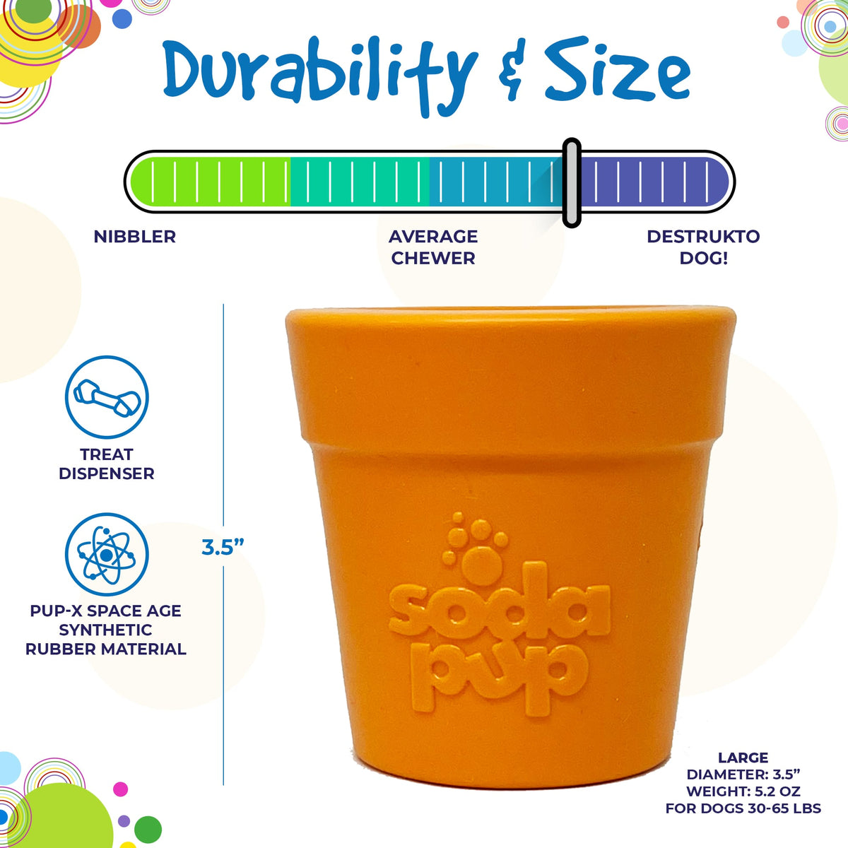 SodaPup Large Flower Pot eCup – Treat Dispensing Enrichment Toy