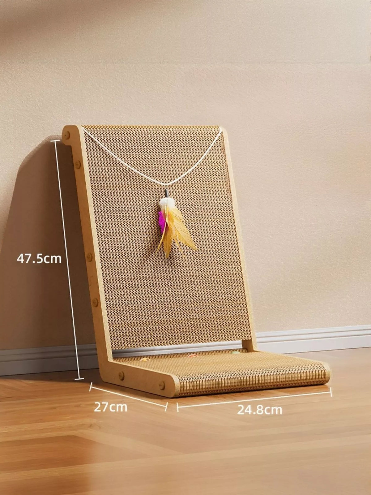 Cat Scratching Post with Sisal Rope & Dangling Toy | Indoor Cats