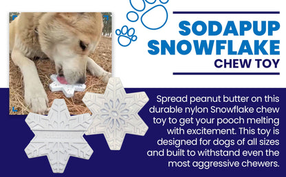 SodaPup Snowflake Nylon Dog Chew Toy for Aggressive Chewers