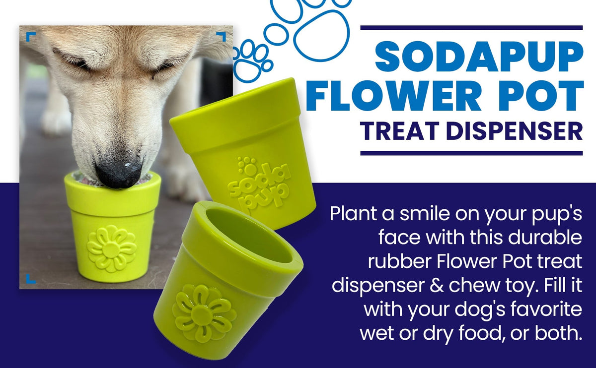 SodaPup Large Flower Pot eCup – Treat Dispensing Enrichment Toy