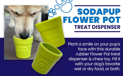 SodaPup Large Flower Pot eCup – Treat Dispensing Enrichment Toy