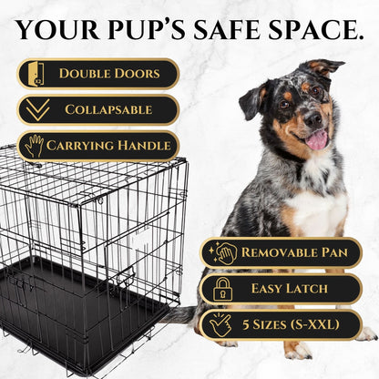 Classic Double-Door Wire Dog Kennel