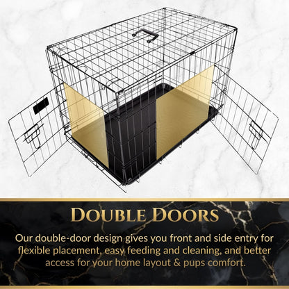 Classic Double-Door Wire Dog Kennel