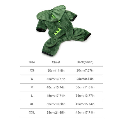 Halloween Dinosaur Costume for Small Cats — Medium Dogs