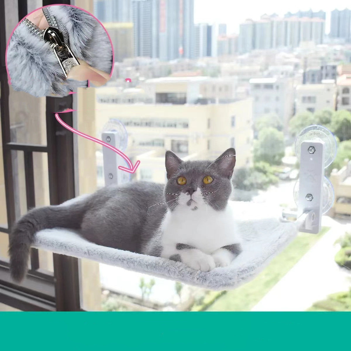 Cat Window Perch Hammock with Suction Cups