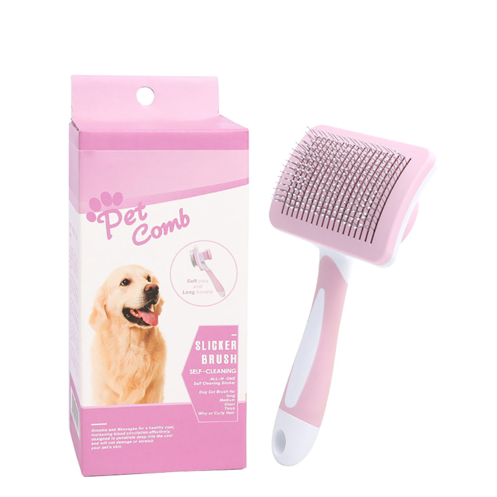 Self-Cleaning Slicker Brush for Dogs & Cats
