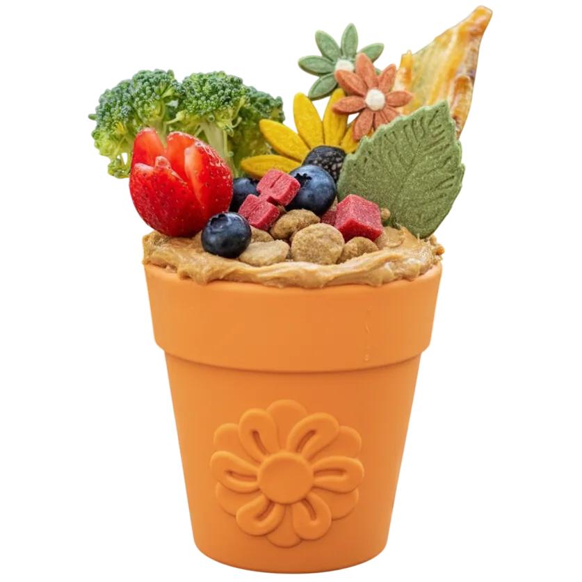 SodaPup Large Flower Pot eCup – Treat Dispensing Enrichment Toy