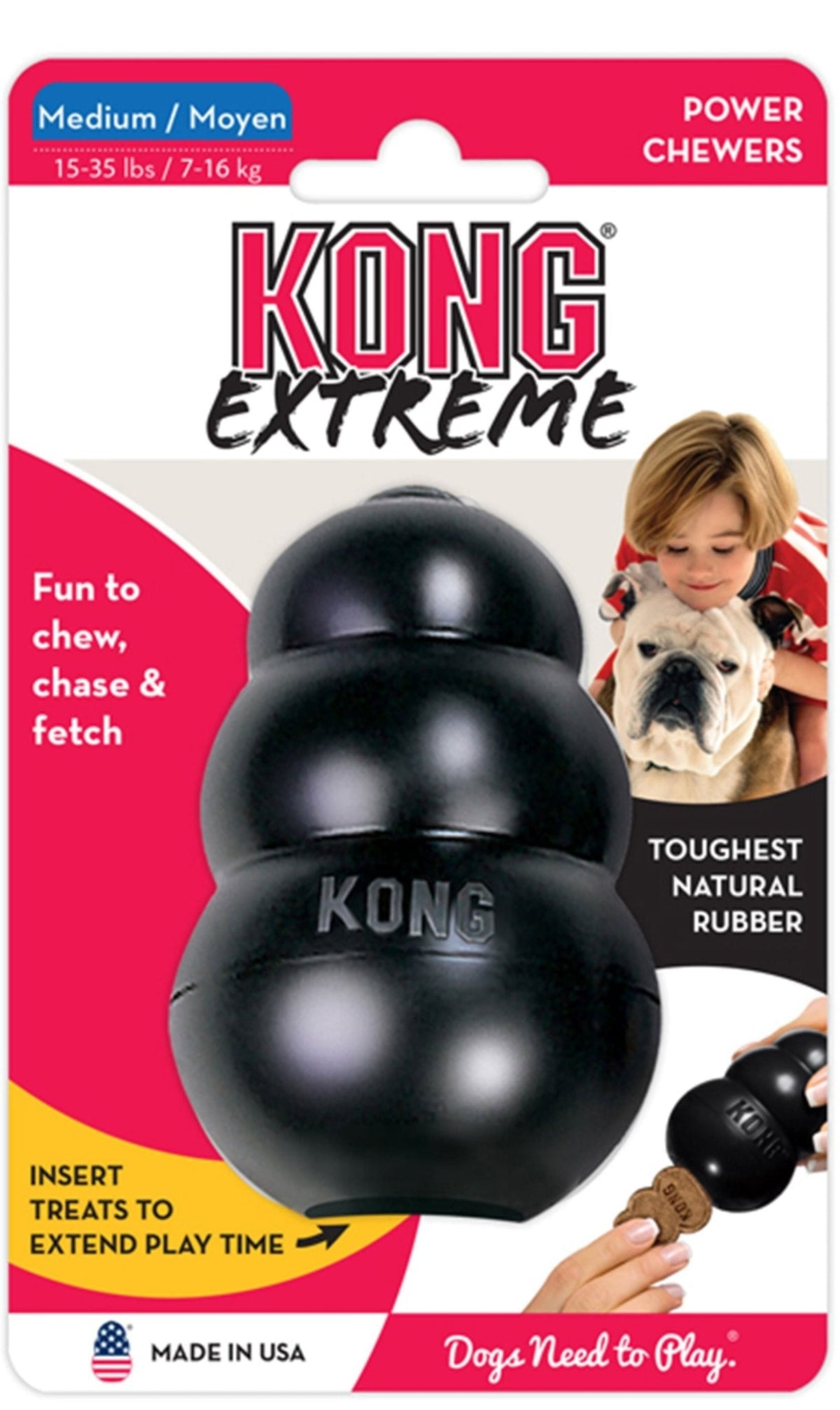 KONG Extreme Rubber Dog Toy for Power Chewers | Treat Stuffing