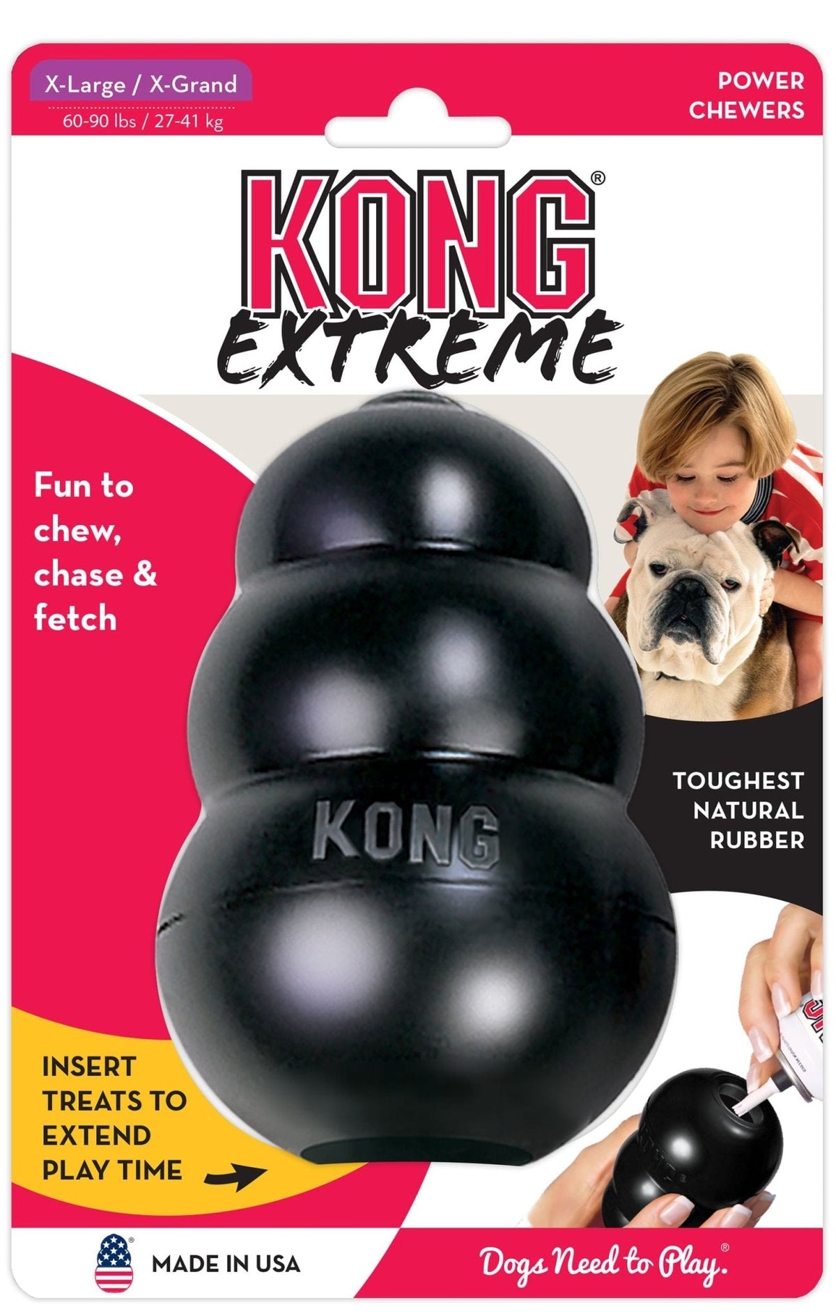 KONG Extreme Rubber Dog Toy for Power Chewers | Treat Stuffing